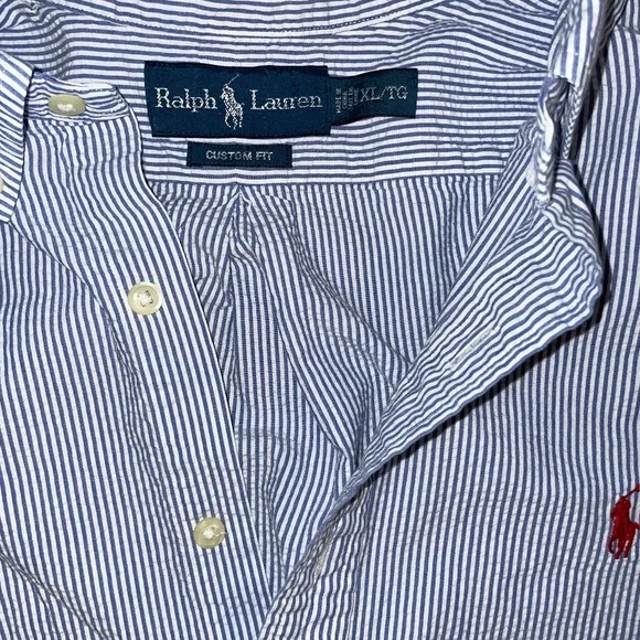 Ralph Lauren Blue stripe shirt - Picture 3 of 3